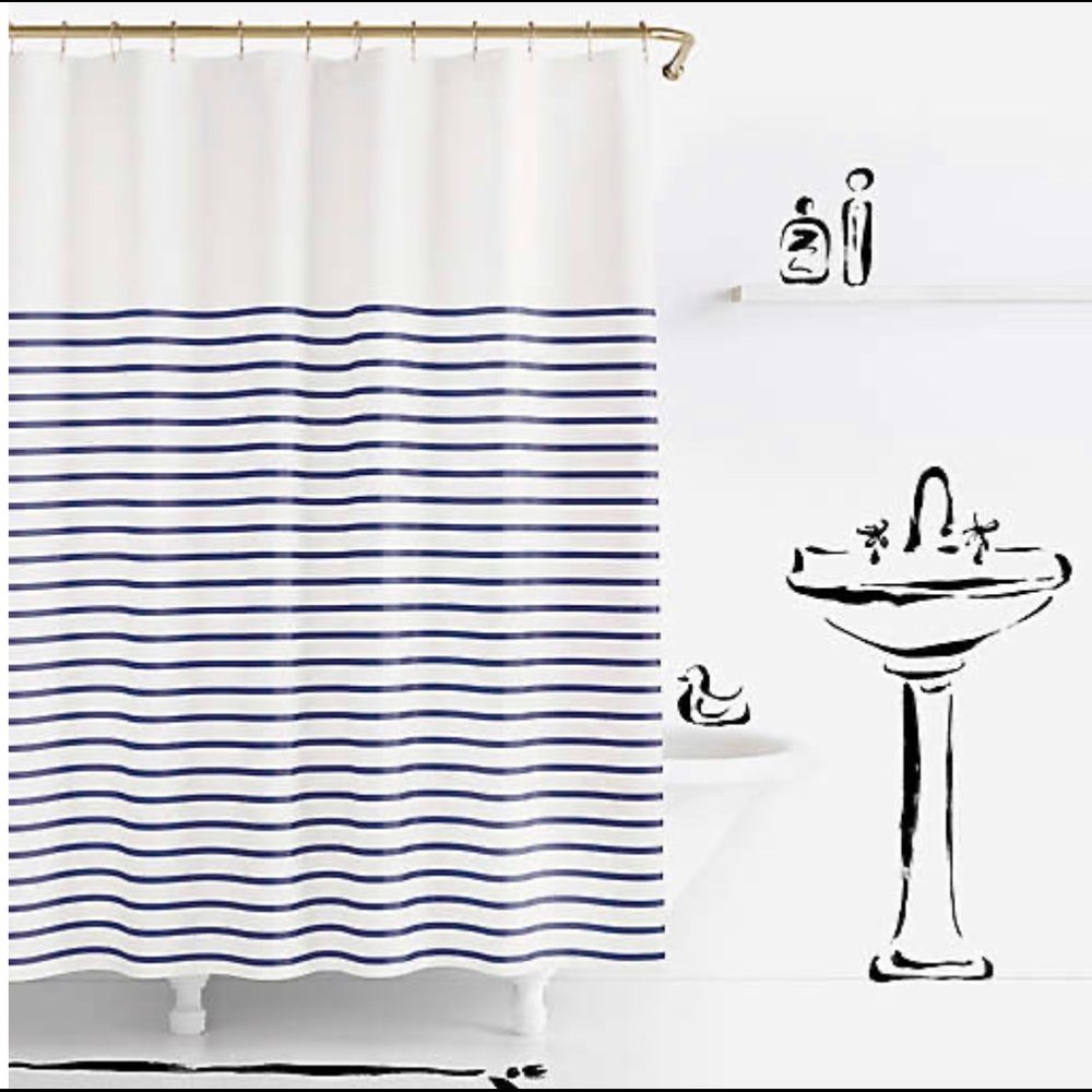 Kate Spade Shower Curtain, Navy.